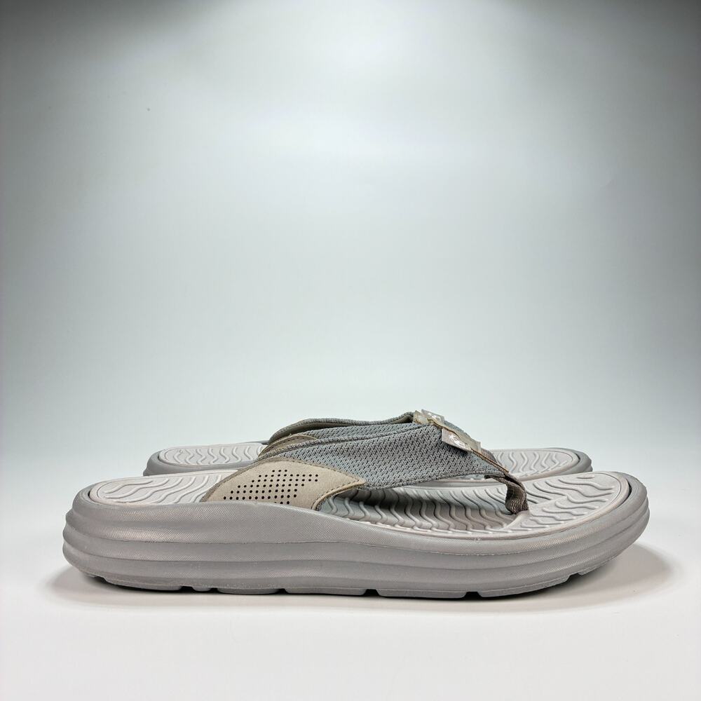 Caribbean Joe Havana Gray Flip Flops Sandals Rubber CJMS22005 01 Men's Size 8